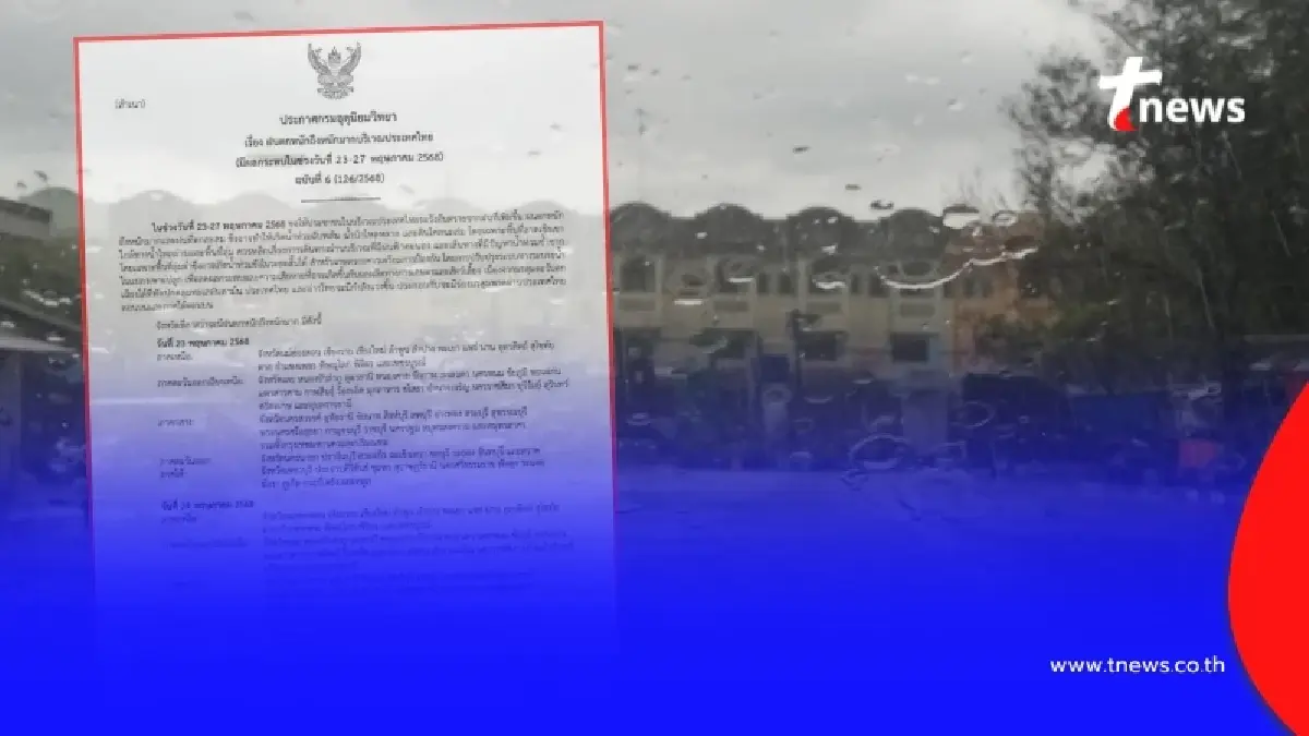เตือนภัย ฉ.6 ฝนตกหนักถึงหนักมาก 73 จ. อ่วมทั่วประเทศ ระวังอันตราย