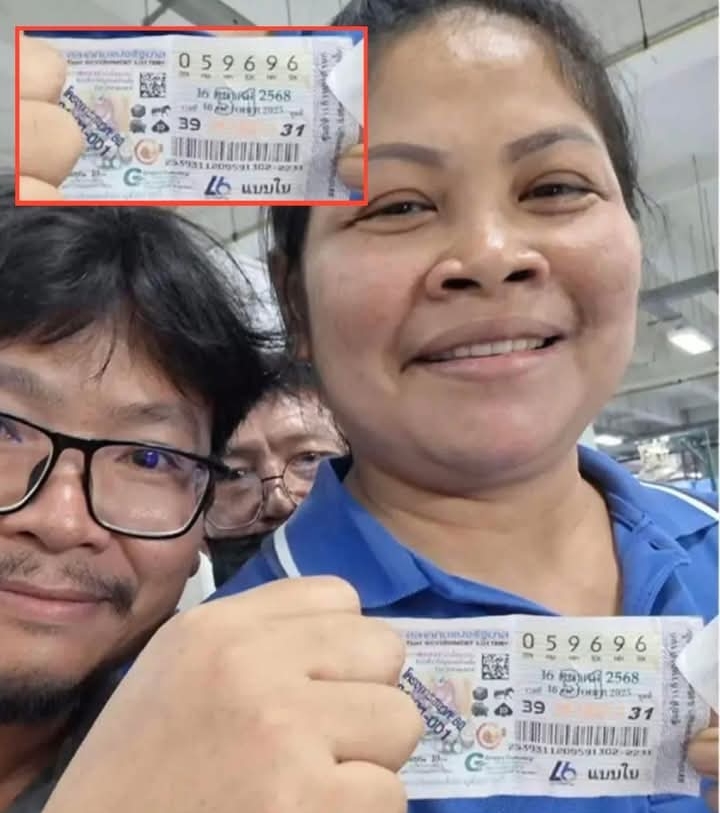 ยิ้มแก้มแตก สาวใหญ่ ถูกรางวัลที่ 1 รายแรกมาแล้ว