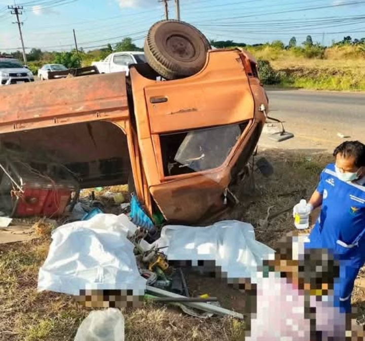 ตรวจสอบเหตุ 4 ล้อ เสียหลักชนเสาไฟฟ้า (ส่องสว่าง) และพลิกคว่ำ มีผู้เสียชีวิต 2 ราย…..