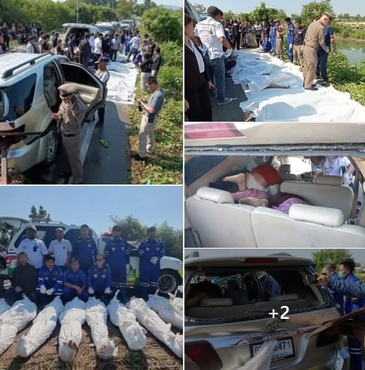 รถ SUV บรรทุกแรงงานต่างด้าว 15 คน ยางระเบิดเสียหลักตกคลองชลประทานมีแรงงานต่างด้าวเสียชีวิต 9 ราย